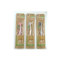 EcoDent 에코덴트 칫솔 스파이럴 트윈모 콤팩트 보통 3색 모둠 라이스 레진 20% 사용 SDGs 사티스너블 칫솔