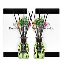 에스메랄다 디퓨저 1+1 600ml 대용량 답례품 플라워 생화 선물세트 디퓨저 방향제, 라임 앤바질_에디션 2set