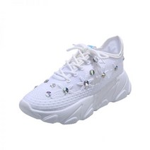 큐빅 운동화 메탈 스니커즈 보석 슬립온 여성 여자 뮬 니트 신발 러닝화