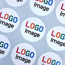 주문제작 컬러 로고/이미지 스티커 원형 중형(120개), 글씨체코드 A