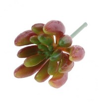 GHSHOP 사무실 가정 장식을 위한 2x2.95' 인공 즙이 많은 식물 Echeveria #8, 설명, 플라스틱, 보라색