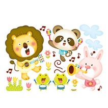 ＧОÐＺｉĿŁА몰조인컴퍼니 요모조모 동물나라 스티커 시리즈1 꾸미기스티커 인테리어시트지 스티커 시트지 벽장식스티커????ŁØvŒ????, ︽︽토끼풀밭 FDT-4221