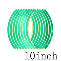 슈퍼커브 오토바이용튜닝 악세서리범용 오토바이 휠 림 반사 스티커 바이크 자전거 데칼 16 개 10/12/14, 05 10inch Green