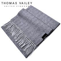 [THOMAS VAILEY] 캐시미어 100% 머플러 헤링본 그레이
