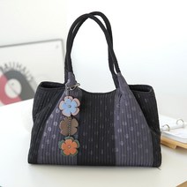 A42001 가죽꽃 누비 통큰손가방엄마옷엄마선물