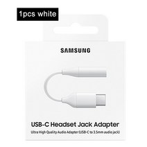 타입 C ~ 3.5mm 어댑터 삼성 Aux Usb 3.5MM 헤드폰 잭 갤럭시 S20 용 오디오 케이블 S21 FE Z 플립 폴드 1, [07] 1 white(box)