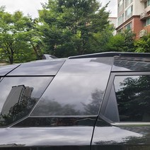 [한스몰] 쌍용 토레스 튜닝 C필러 스티커 자동차 꾸미기 랩핑 스타일, 카본유광블랙