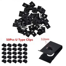50pcs 금속 자동차 속도 패스너 U 너트 셀프 태핑 나사 첨탑 클립 스프링 플레이트 액세서리