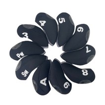 제씨케어 아이언커버 10P SET, BLACK