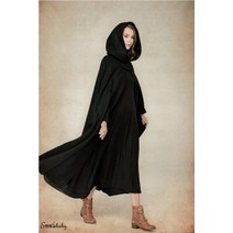 케이프 망토 코트 여성 망또 판초 숄 모직 패션 겨울 카디건 따뜻한 목도리 블레이저 울 후드 울 롱 빈티지 자켓 파카 아웃웨어