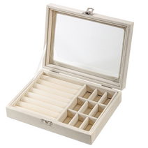 오브민 벨벳 쥬얼리 액세서리 보관함, 베이지9구