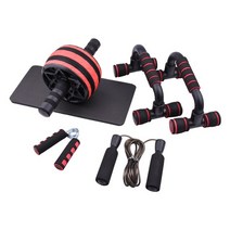 가정용 헬스 Ab 롤러 파워 휠 머신 푸시 업 바 건너 뛰기 점프 로프 홈 체육관 및 운동 운동 장비 복부 근육 트레이너, 자주색