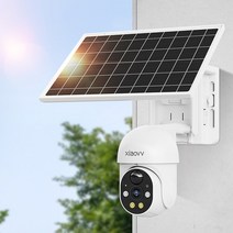 샤오미 유핀 xiaovv 태양광 CCTV 카메라 전원선가 필요없는 카라반 보안용, WiFi버전(P6 Pro)+128GB SD카드