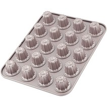 CHEFMADE 카눌레 몰드 케이크 팬 6컵 샴페인 골드