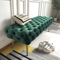 나뚜찌 패브릭 호텔 라운지 인테리어 럭셔리 소파, 140X45X45다크그린