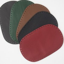 퀼팅맘 슈렁큰 가죽 가방 밑판 바닥 (사각 징 가죽장식 소꿉이 가방발), [라운드] 블랙, 1개