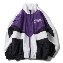 남자야구점퍼 항공점퍼 과잠바 College style varsity jacket men 봄 편지 자수 폭격기 재킷 캐주얼 스트리트 느슨한 패치워크 지퍼 코트 여성 커플