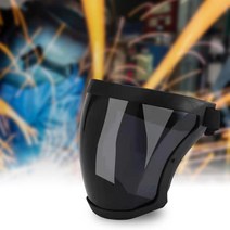 용접헬멧 용접 렌즈 눈 마스크 농업 폴리싱용 완전 보호, 01 Dark Gray