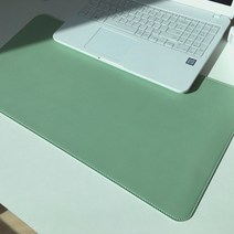 대형 가죽 데스크 매트 와이드 테이블 패드 사무실 책상 보호 깔개 덮개 깔판 60x30, 스티치 데스크매트, 민트그린