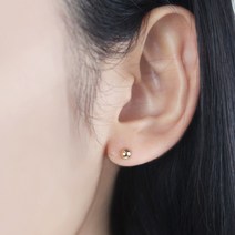 보니따쥬얼리 14K 볼 귀걸이 4mm 반볼 납작반볼귀걸이