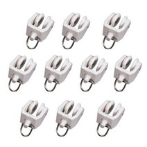 전동커튼레일 자동커튼 10pcs 커튼 러너 풀리 금속 나사 측면 장착 브래킷 고정 상단 클램핑 레일 엔드 캡