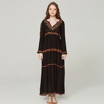 집시스타일 원피스 가을 의상 휴가 사이즈 히피