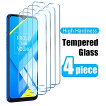 Realme 용 4PCS 보호 유리 7 8 6 Q3 X7 Pro 5G C21 Realme Narzo 용 스크린 보호 유리 30 GT Neo C11 C3 C25 C21 C11|폰, 1개, 4PCS Tempered Glass