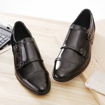 남자빅사이즈구두 더블몽크스트랩 남성구두 큰신발 3.5cm
