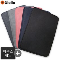 디엘리오 심플 노트북 파우치 (5색상) 13인치 14인치 15인치 15.6인치 16인치 맥북 프로 에어 삼성 갤럭시북 LG 그램 가방 케이스 생활방수 스크래치방지 충격방지, 블랙