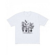남자 여자 쿨 면 봄 반팔티 티셔츠 노매뉴얼 P.P T-SHIRT - WHITE