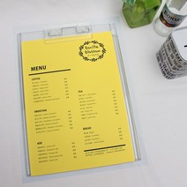 케이링크365 메뉴판종이 메뉴판용지 컬러프린트지 25장, 엘로우A4