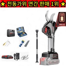 독일기술 무선전동가위 연장봉 높은가지치기 전지가위 고지 장대가위 과일 과수원 가지치기, 연장봉 포함 프리미엄 배터리 2개
