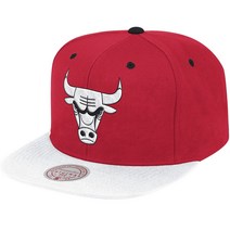 미첼앤네스 시카고 불스 카디널 레드 2 톤 공용 스냅백