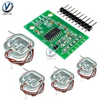 압력센서 정밀 압력계 Hx711 로드 셀 모듈 + 4pcs 50kg 무게 센서 인간 로드 셀 무게 센서 압력 센서 측정 도구 힘 센서, 없음