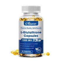 최고의 글루타티온 피부 미백 알약 아름다움을위한 천연 노화 방지 보충제 Best Glutathione Skin Whitening Pills Natural Anti Aging Sup, 60pcs-1800mg, 1개