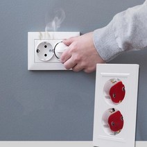 붙이는 콘센트 소화패치 소화기 스티커, 옐로우, 1개