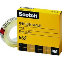 [KT알파쇼핑]스카치 투명 양면테이프리필 665R 12mmX6.35M 3M