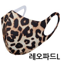 효성 아스킨 마스크 겨울 항균 방한 호피 자외선차단 다회용 프로가드301 레오파드L, 1개