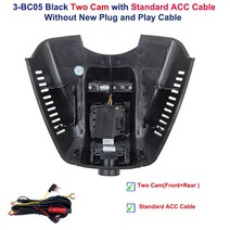새로운 플러그 앤 플레이 Wifi 자동차 Dvr 대시 캠 카메라 메르세데스 벤츠 C 클래스 w203 w204 메르세데스 E w211 w212 GLK X204, 64G, 08 Black Two Cam ACC