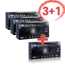 [ DIATEX ] 다이아텍스 블랙니트릴장갑 3+1 (총 400장), DT(L) 3+1