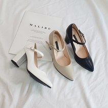 제이슈즈 국산 수제공정 베이직 스트랩 펌프스힐 굽8cm