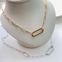 [써지컬스틸] 메인 라운드 클립 체인 목걸이