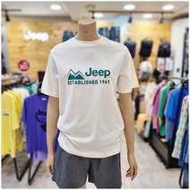 지프 지프 JEEP 로고&마운틴 반팔 티셔츠 JN8TSU592