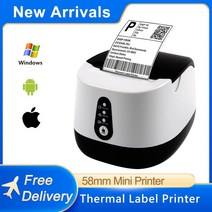 레이저각인 라벨프린터 IENRONPRITER 58mm 열전사 프린터 지원 USB 또는 블루투스 영수증 미니 POS 기계 가, 02 Bluetooth_02 미국 플러그