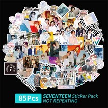 귀여운노트디자인 KPOP SEVENTEEN 자기 접착 성 문자 사진 스티커 SCOUPS JEONGHAN 2742448963, 2-10 cm, 85pcs SEVENTEEN