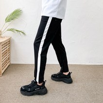코코로맨틱 옆라인 포인트 스판 밴딩 트레이닝 바지