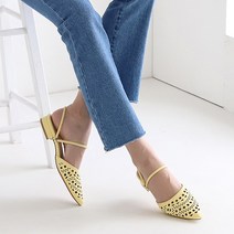 국내생산 2cm 펀칭 스틸레토 뮬슬리퍼 여성샌들 여름신발 D491