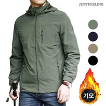 JUSTFEELING 후드집업 아우터 겨울 전술자켓 등산복 스포츠 윈드 코트 재킷 기모 도톰
