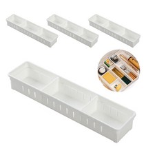 칸조절 서랍 싱크대서랍 정리함, 4개/7021 칸조절서랍정리함_화이트_소형4개