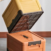 다용도 접이식 폴딩박스 리빙 박스 옷 수납 정리함 공간 코스트코 박스 소 중 대, 워플 스토리지박스_소 (오렌지)